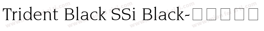 Trident Black SSi Black字体转换
